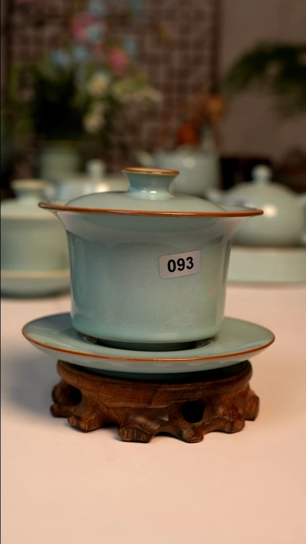 【闪购商品】瓷杯093马蹄盖碗微瑕