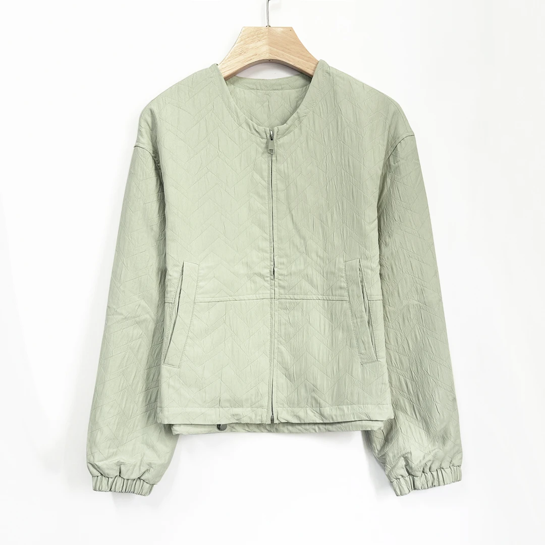 2024新款！女士长袖圆领宽松外套E44