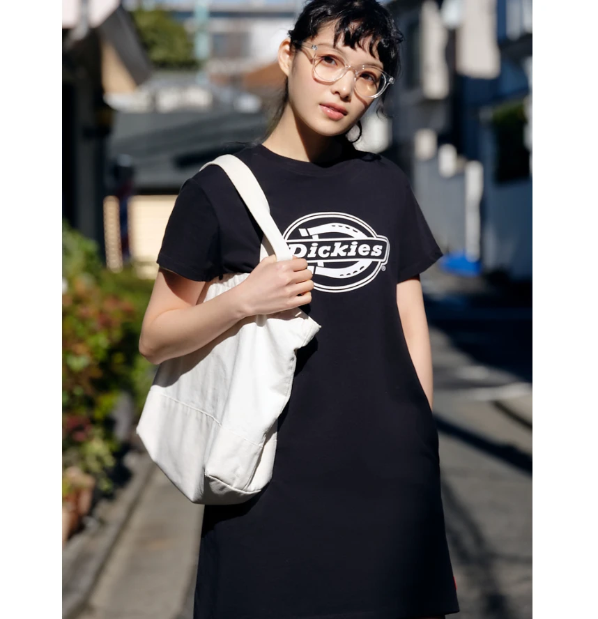 Dickies新字母logo印花裙子中长款休闲潮棉上衣 DK008897
