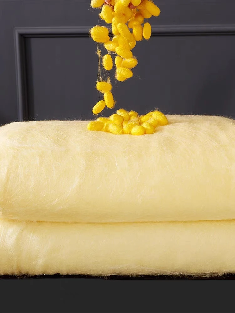 黄金丝桑蚕丝被子夏被空调被春秋被冬被四季被子母被双人被100%