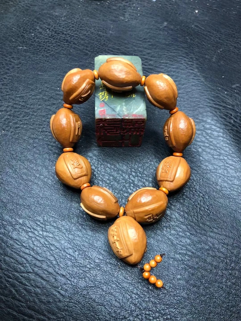 苏工-双面浮雕刻字手串