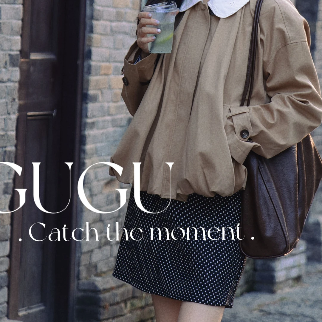 【古古】08.20【安妮半裙】百搭单品点点毛呢显瘦秋季韩系半裙G24823