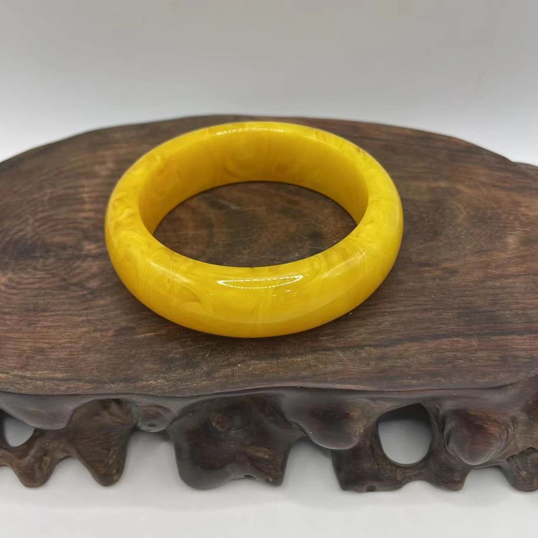 349百搭款鸡油黄蜜蜡手镯