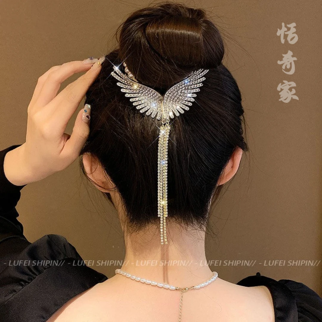 恬奇家a799“天使羽翅”流苏天使翅膀马尾固发器发扣气质轻奢小众