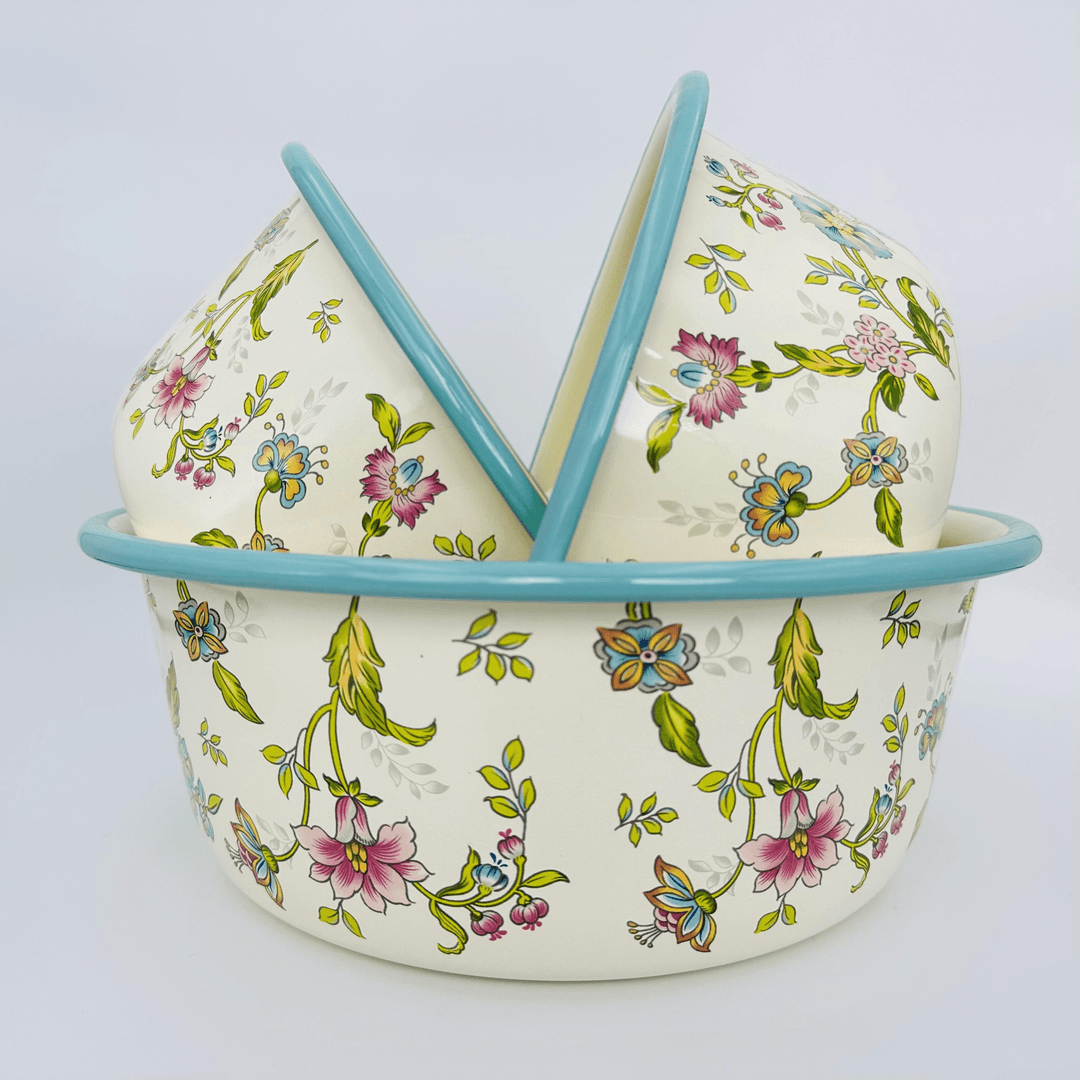 24/28/32cm【芳香卷边和面盆】搪瓷盆加厚珐琅和面凉拌料理厨房家用