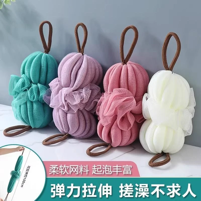 新款拉伸沐浴球大号成人搓澡巾洗澡神器高颜值不散耐用洗浴泡澡球