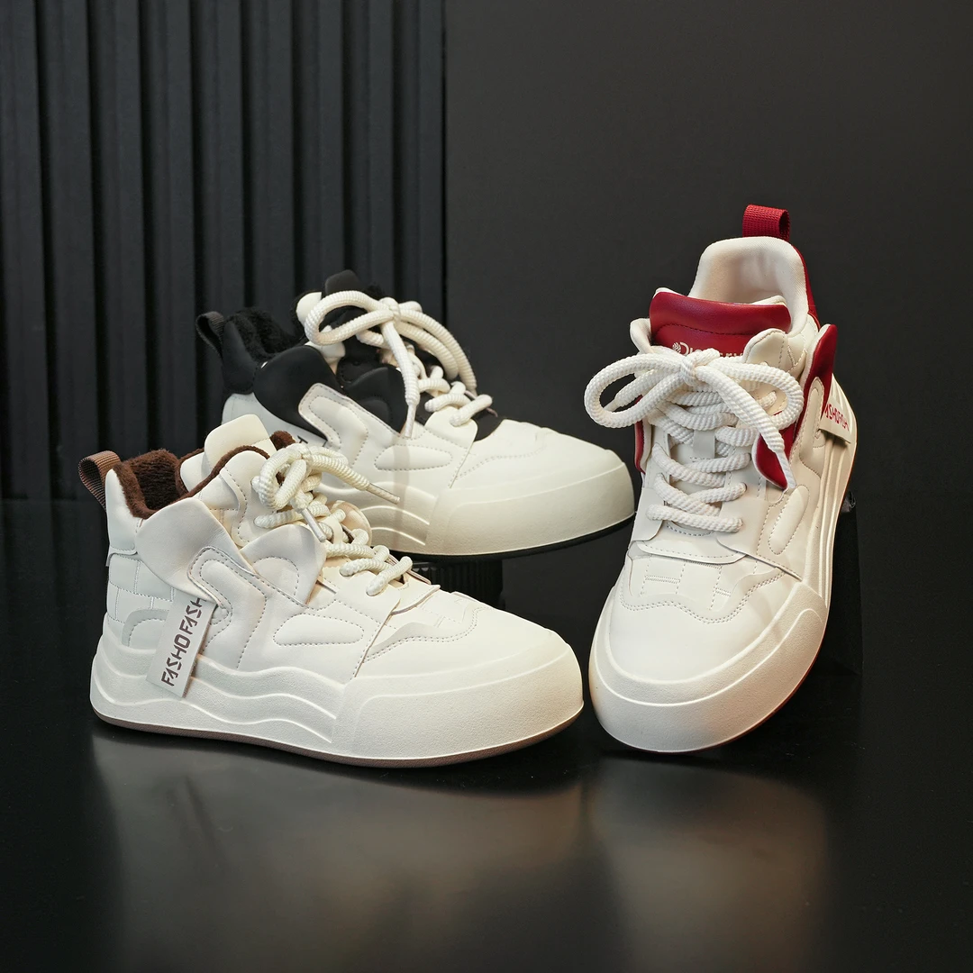 【新品】雪地靴2024冬季百搭新款保暖厚底高帮大棉鞋加绒防水小白鞋