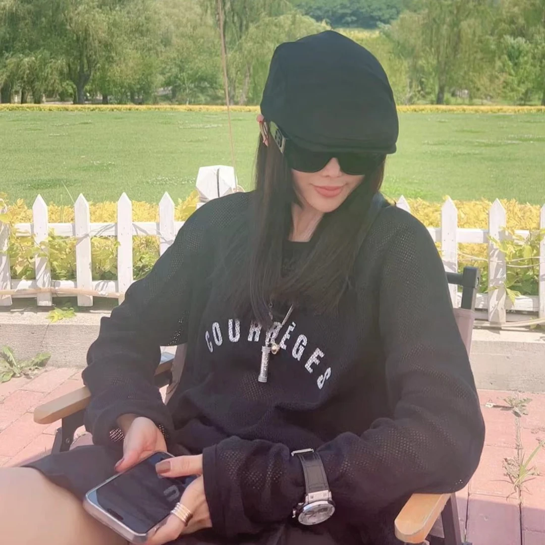 酷girl 黑色网衫