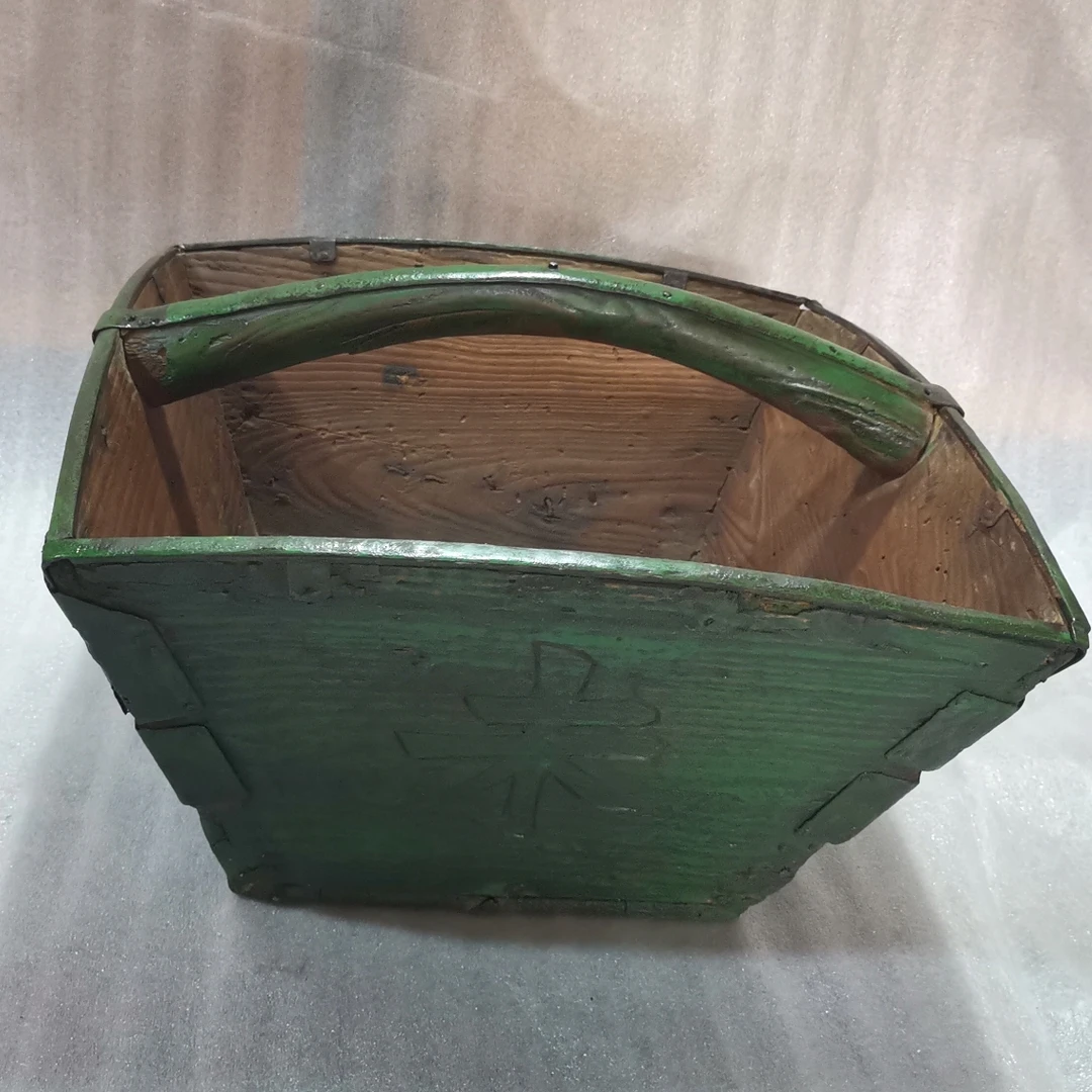 老物件复古老斗（孤品）绿色