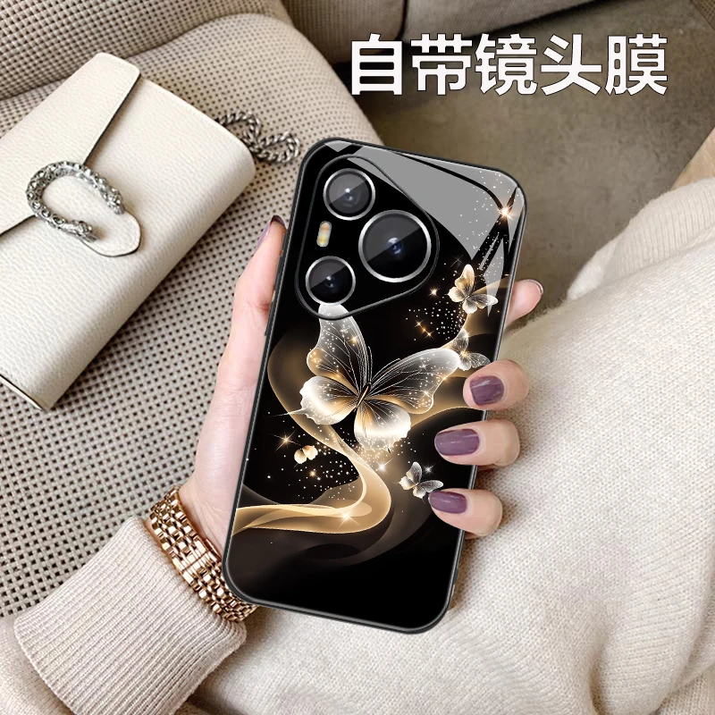 潮牌新款适用华为pura70手机壳创意蝴蝶70pro时尚70U防摔套mate60