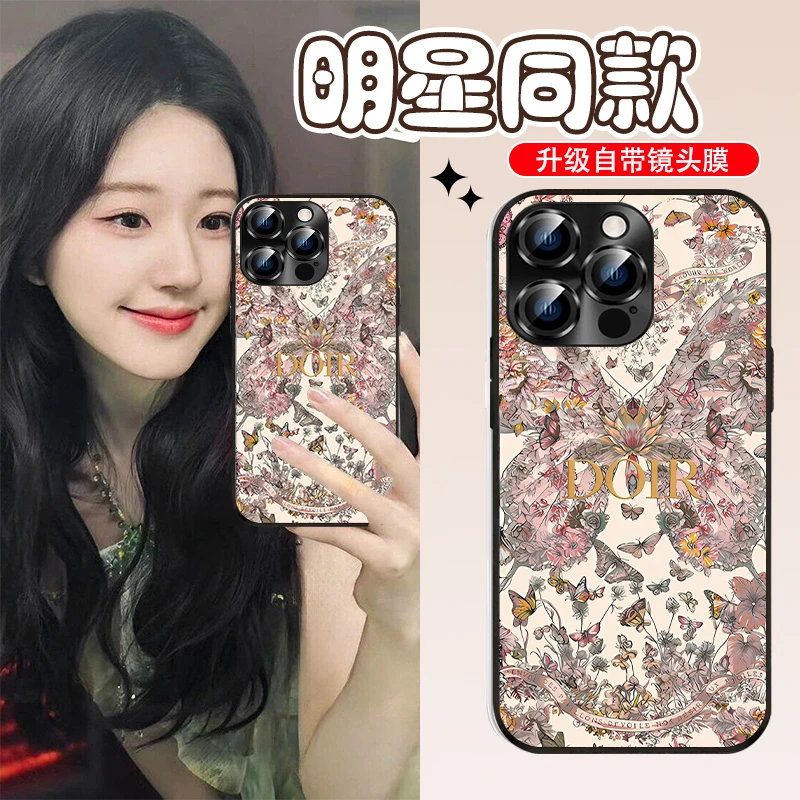 iPhone15promax手机壳适用苹果16pro奢华蝴蝶16高端女款13pro防摔