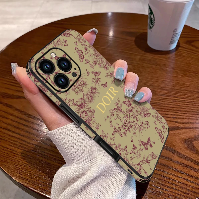 翩翩起舞适用苹果16promax手机壳女款iPhone16轻奢15pro防摔14p皮