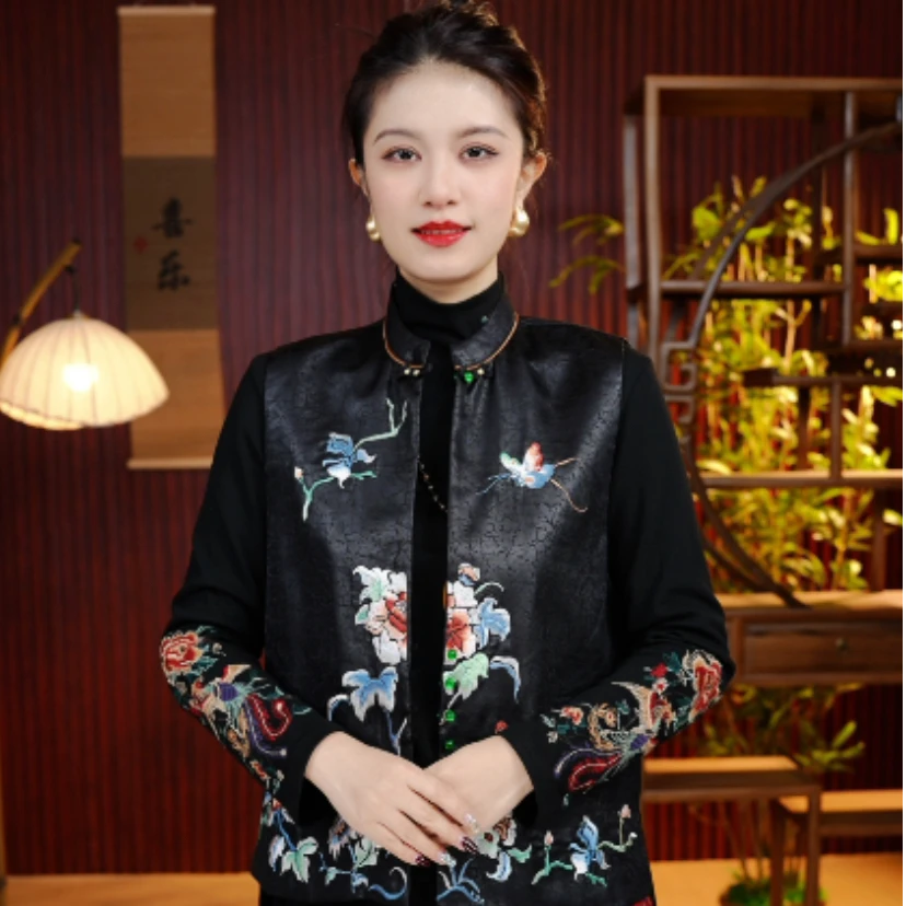 [蝶舞]观江南婷婷高定新中式双面穿马夹GJN201811