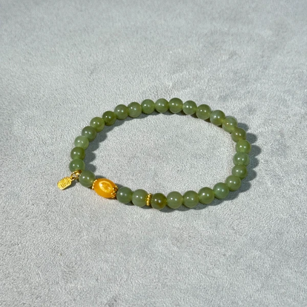 和田玉 蜜蜡 福缘小柿子手串