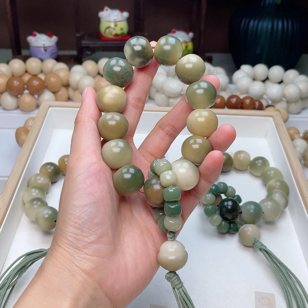 菩提根/象牙果手串苹果珠手持19mm瑕疵