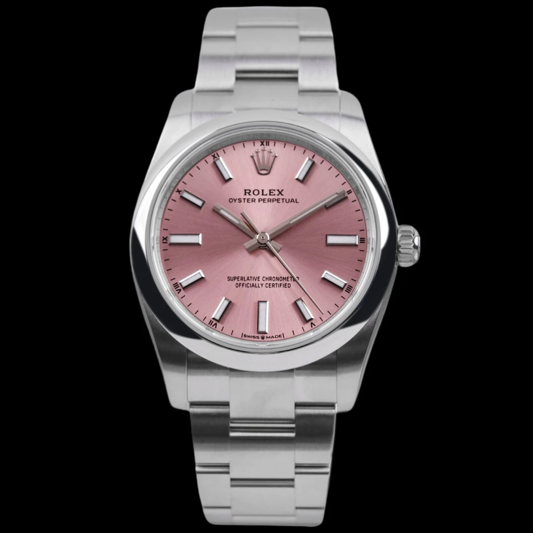 99新 Rolex/劳力士 六/大牛未使用/124200/糖果粉/24年全套/34mm