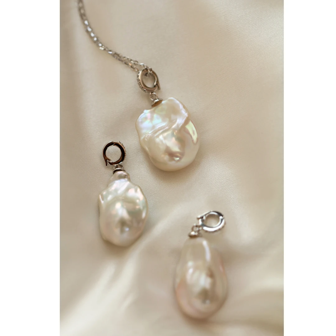 T851 炫彩淡水巴洛克珍珠吊坠赠银链 多样性发货（发一）