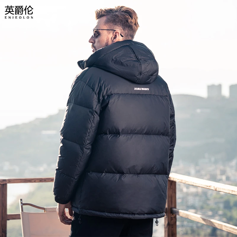 【东丽】进口面料高充绒量羽绒 服男士冬季连帽防寒外套YR707-1