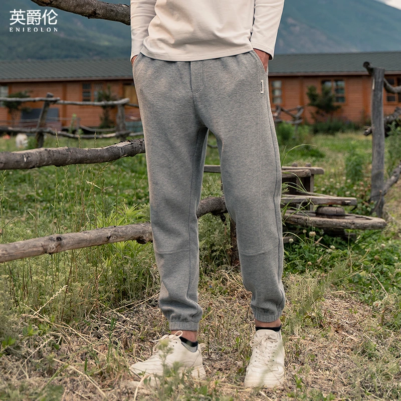 英爵伦男装 束脚裤男 2022春季新款 舒适潮流纯色运动卫裤KZ4156