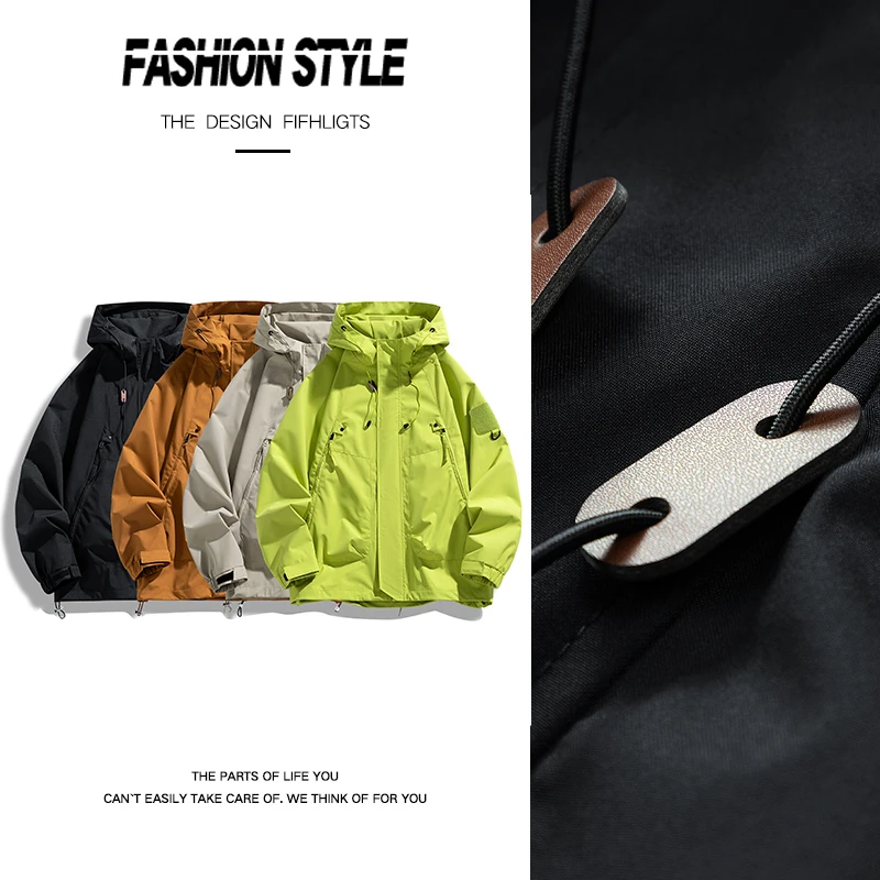 【现货】J90七型男女同款夹克2025春秋运动休闲户外连帽宽松夹克