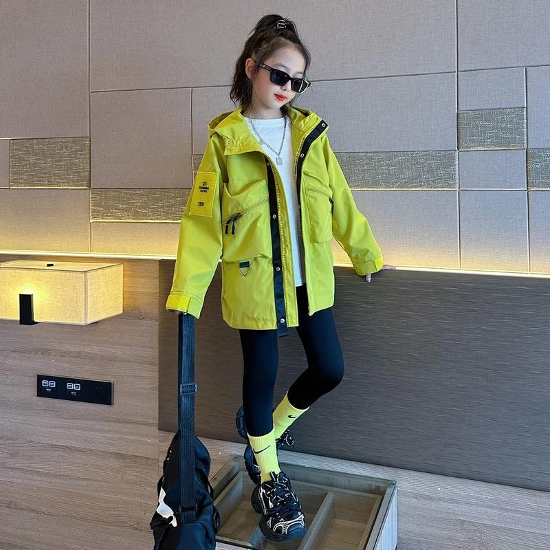 冲锋衣儿童春秋款2024新款女童时髦洋气外套大童韩系休闲衣服秋装