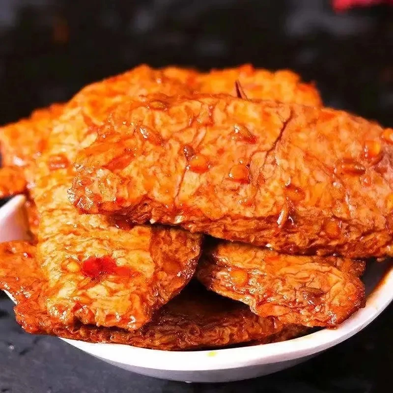 香辣手撕素肉素牛肉排卷豆干小零食网红辣条片儿时小吃组合