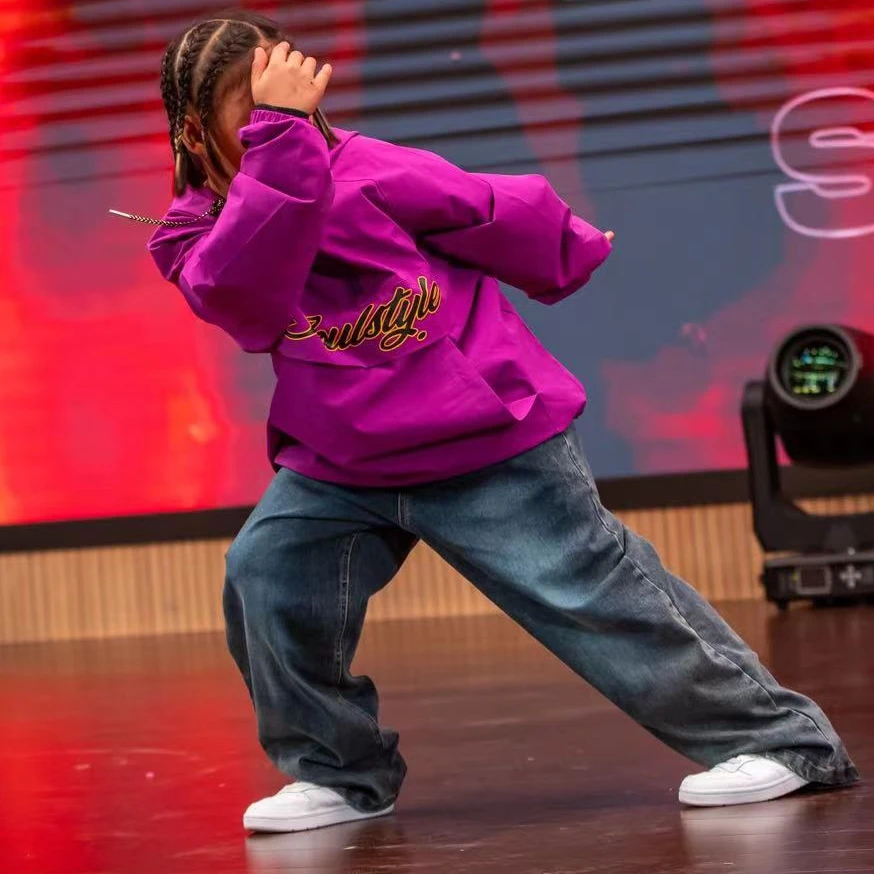 soulstyle童装裤儿童款成人复古宽松水洗做旧牛仔裤街舞bboy裤子