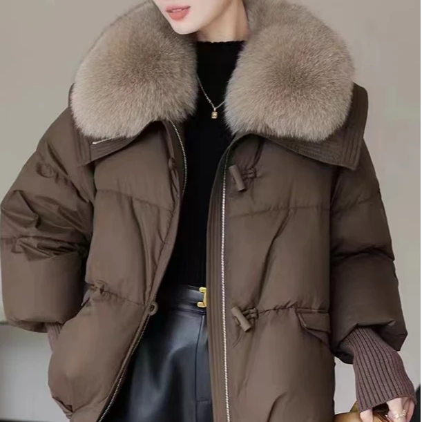 2025高端时尚气质大毛领加厚外套6996-洋阳