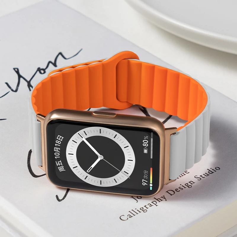 适用华为Fit2表带智能雅致版watch回环手环硅胶手表腕带Fit1运动