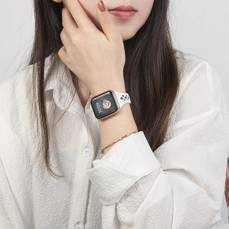 适用iwatch8苹果S8手表applewatch9表带S9硅胶S7新款7高级SEultra