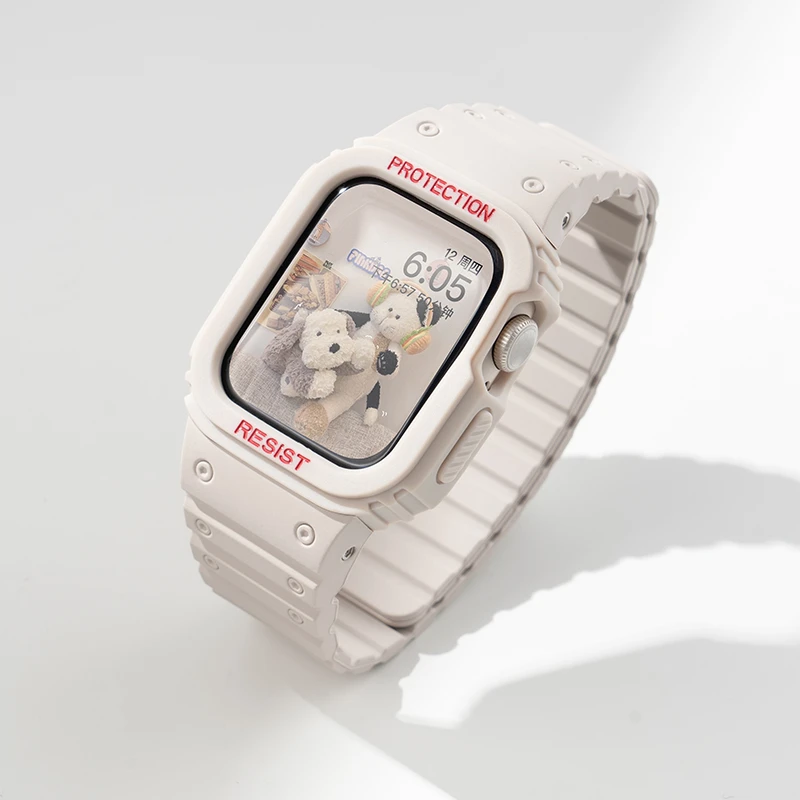 适用iwatch8苹果S9手表applewatch9表带S8磁吸S7运动男7磁吸S6高
