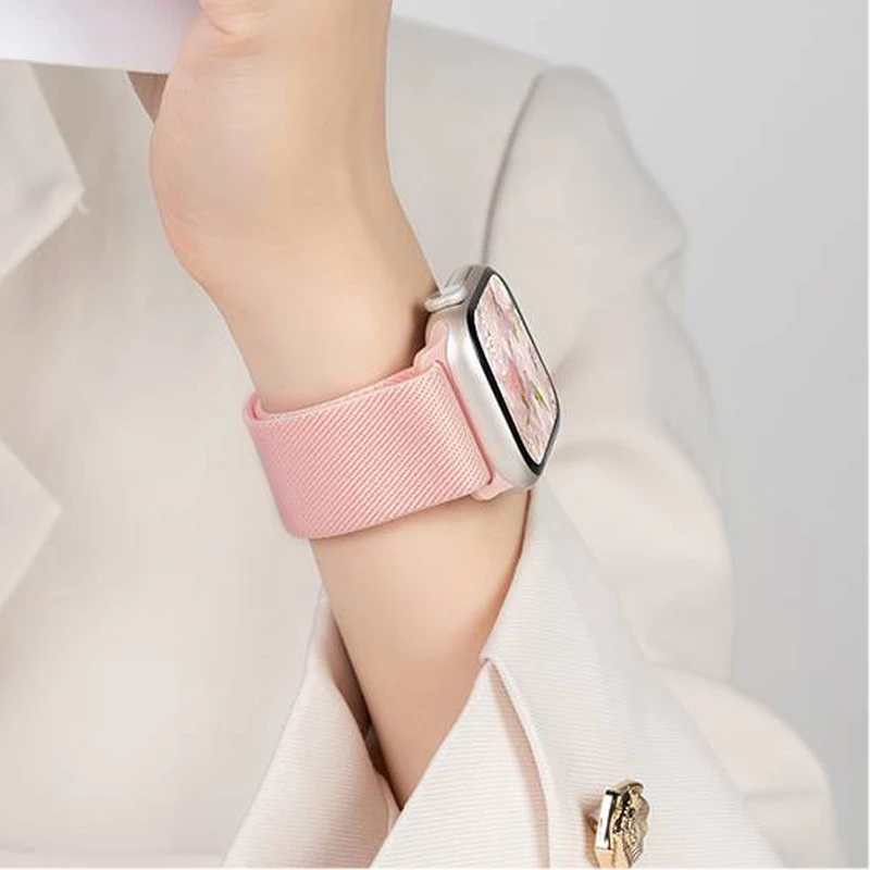 适用iwatch9表带S9苹果S8手表applewatch8夏季新款S7尼龙7运动SE