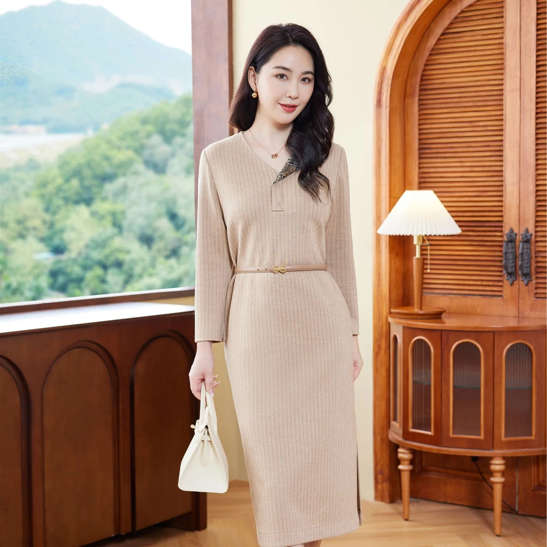 【七景超级太太】秋冬季时尚女士优雅女装连衣裙SL24226