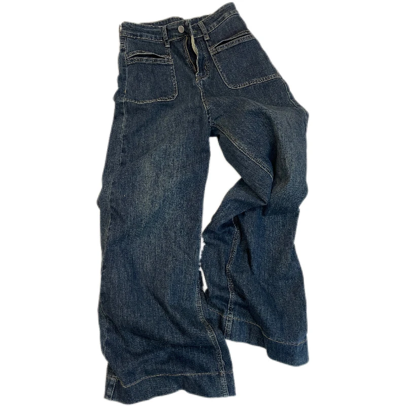 8209宝藏衣橱上新早秋新款阔腿女高智淡人显瘦高腰牛仔裤阔腿裤