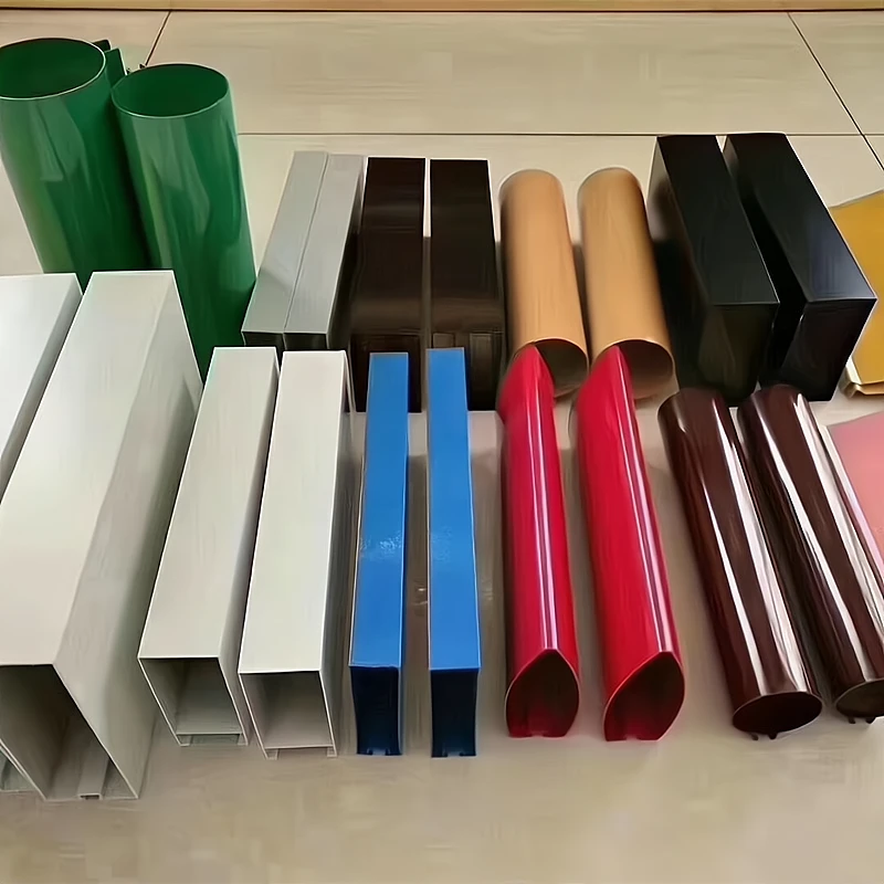 定制凹槽铝方管天花吊顶组合方管椭圆形管铝合金子弹头波浪长城板