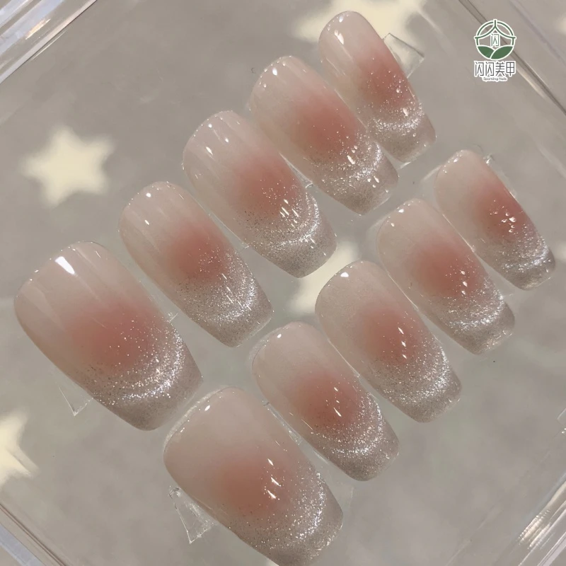 【腮红猫眼】气质显白纯手工定制穿戴甲腮红猫眼美甲贴片可拆卸甲片