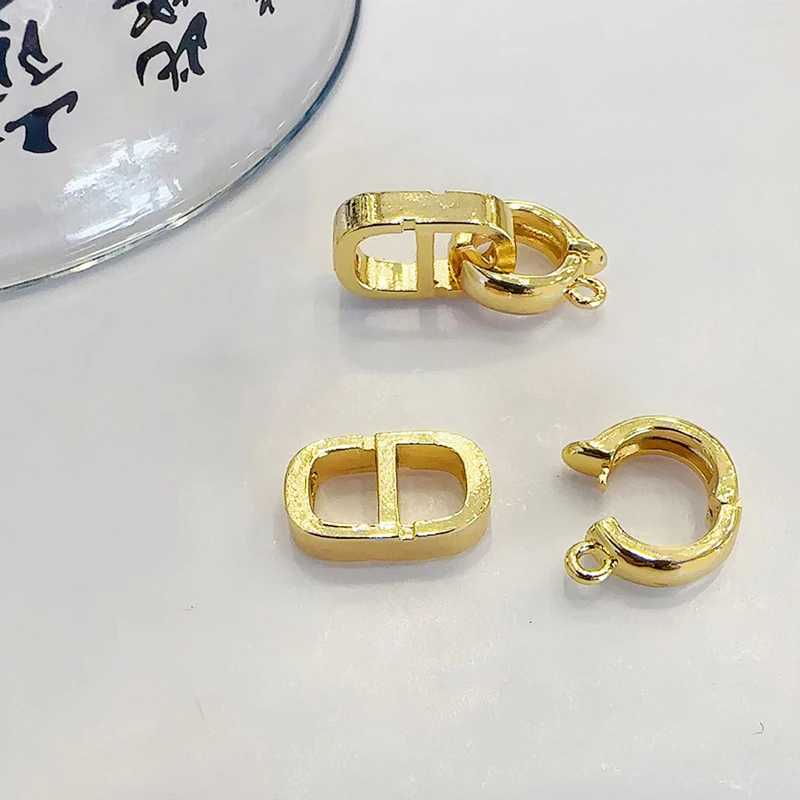 DIY配件材料连接扣圆形方形子母扣珠子手链固定扣时尚百搭ins