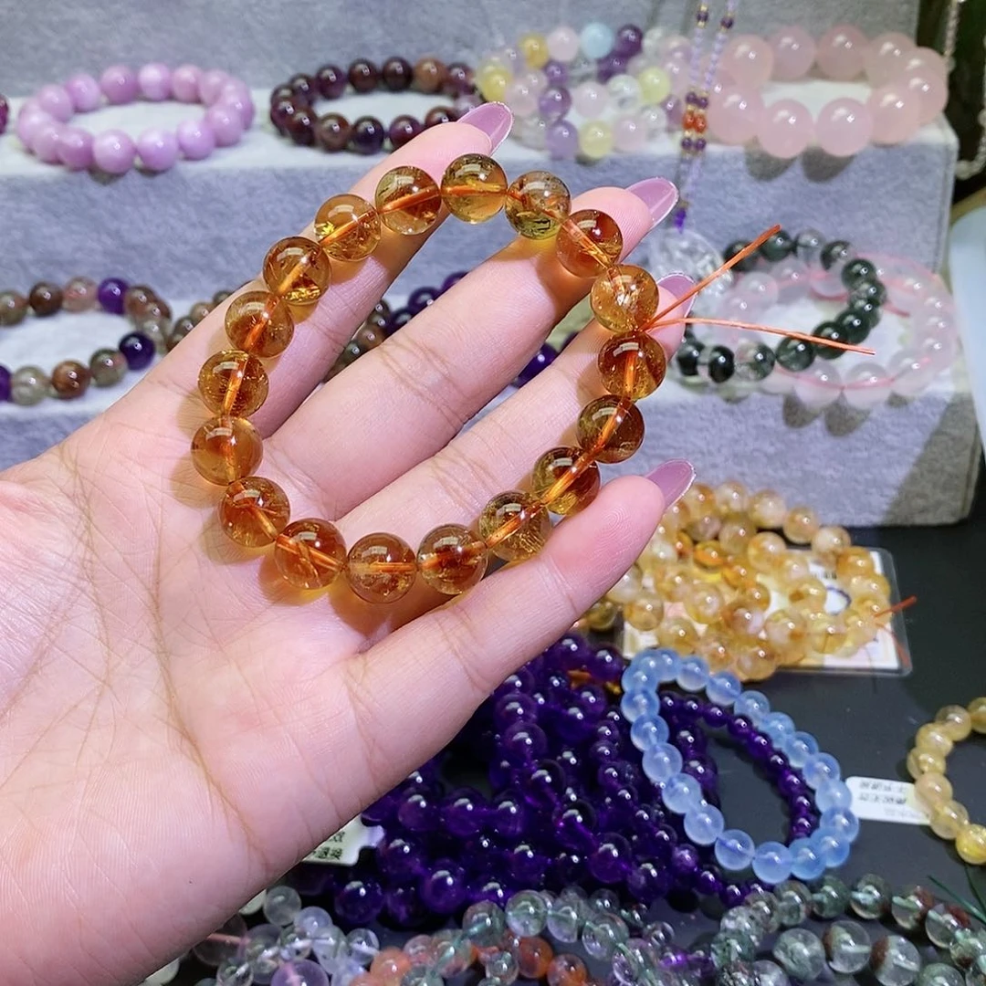 水晶手链未镶嵌@*暴力黄11+