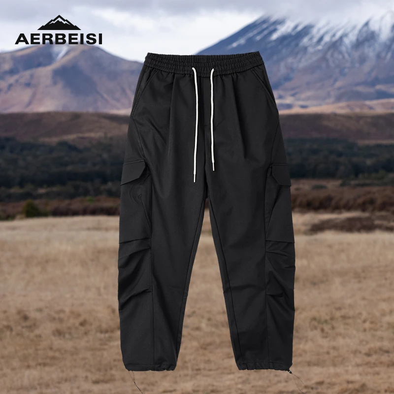 阿尔卑斯2025款春秋款时尚裤加厚显瘦百搭男女款透气休闲裤小脚裤