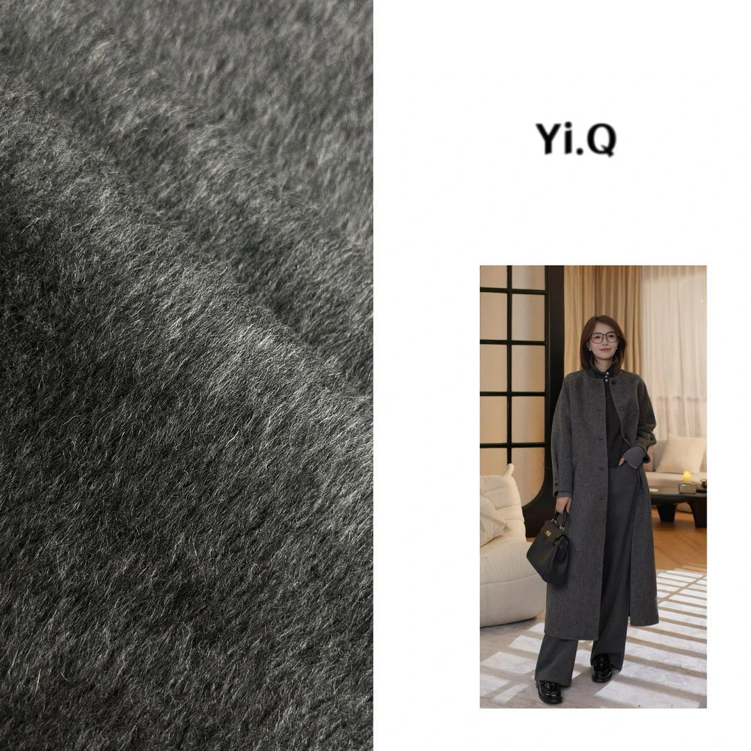 Yi.Q【都市智慧】进口澳毛骆驼绒秋冬时尚棒球领大衣