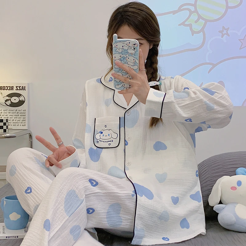 孕妇睡衣春秋薄款产妇纯棉纱布月子服夏季产后外穿哺乳家居服套装