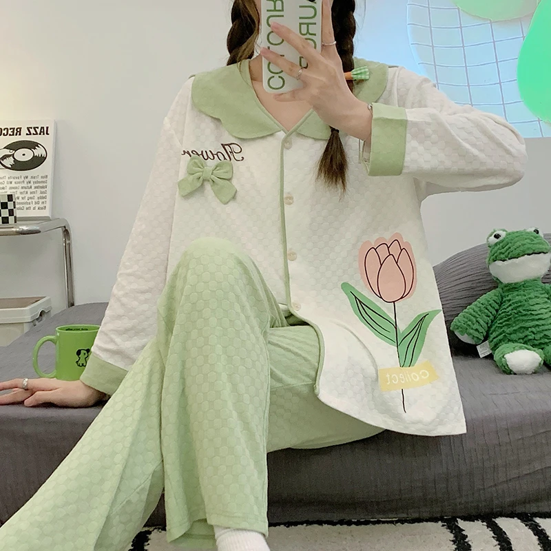 夏季月子服产后薄款纯产妇哺乳孕妇睡衣春秋天可外穿棉喂奶家居服