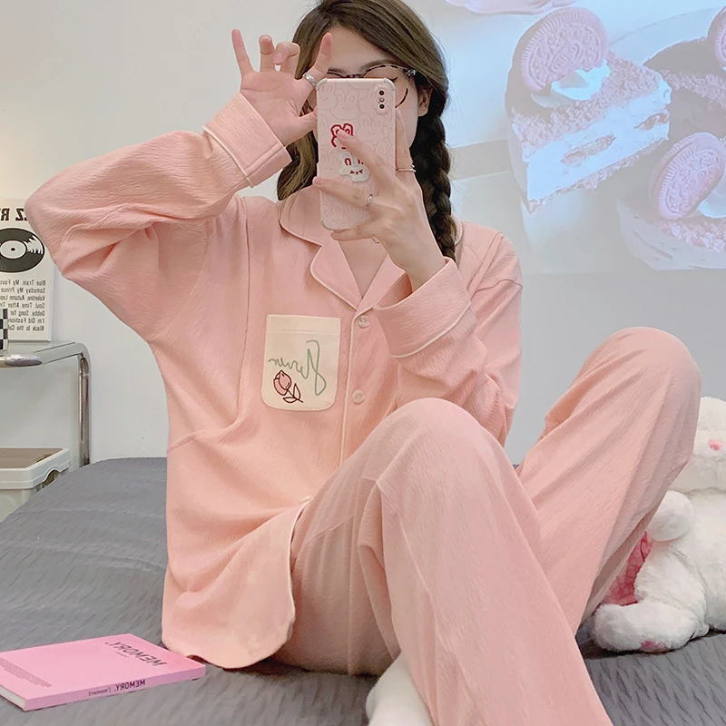 【2-6月份】月子服春秋棉质产后喂奶哺乳孕妇睡衣产妇家居服套装