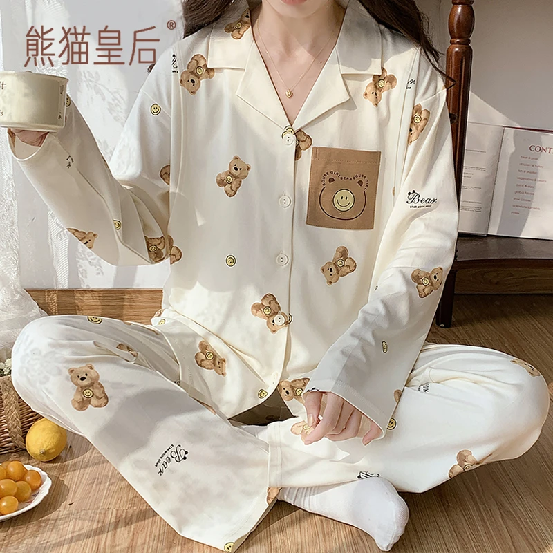 熊猫皇后月子服春秋3-4月份5产后孕妇睡衣夏季薄款产妇哺乳家居服