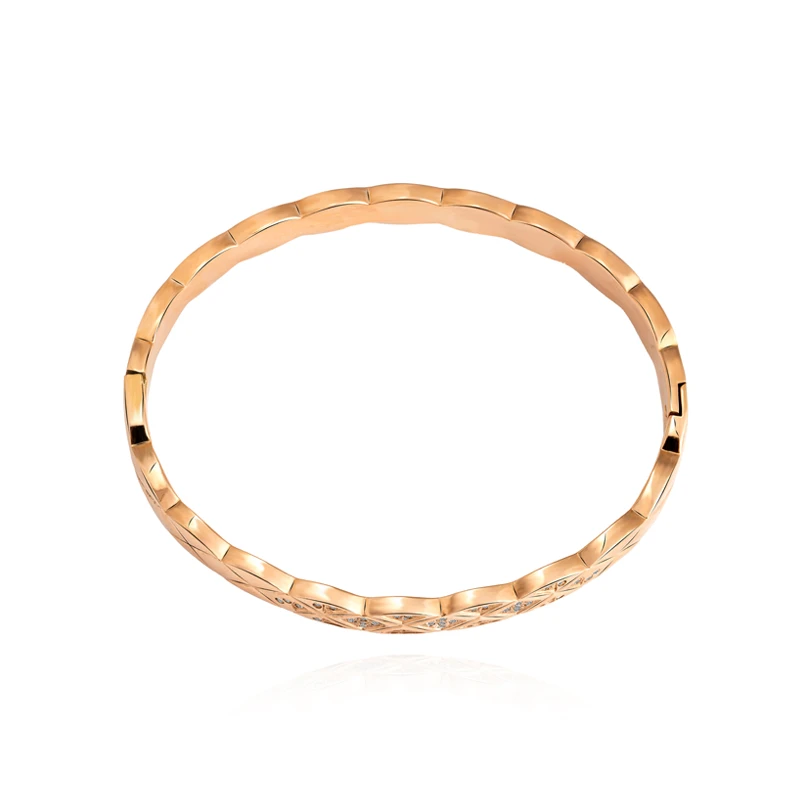 合金合成锆石手镯 水冰月镶嵌手镯 ZF-C107