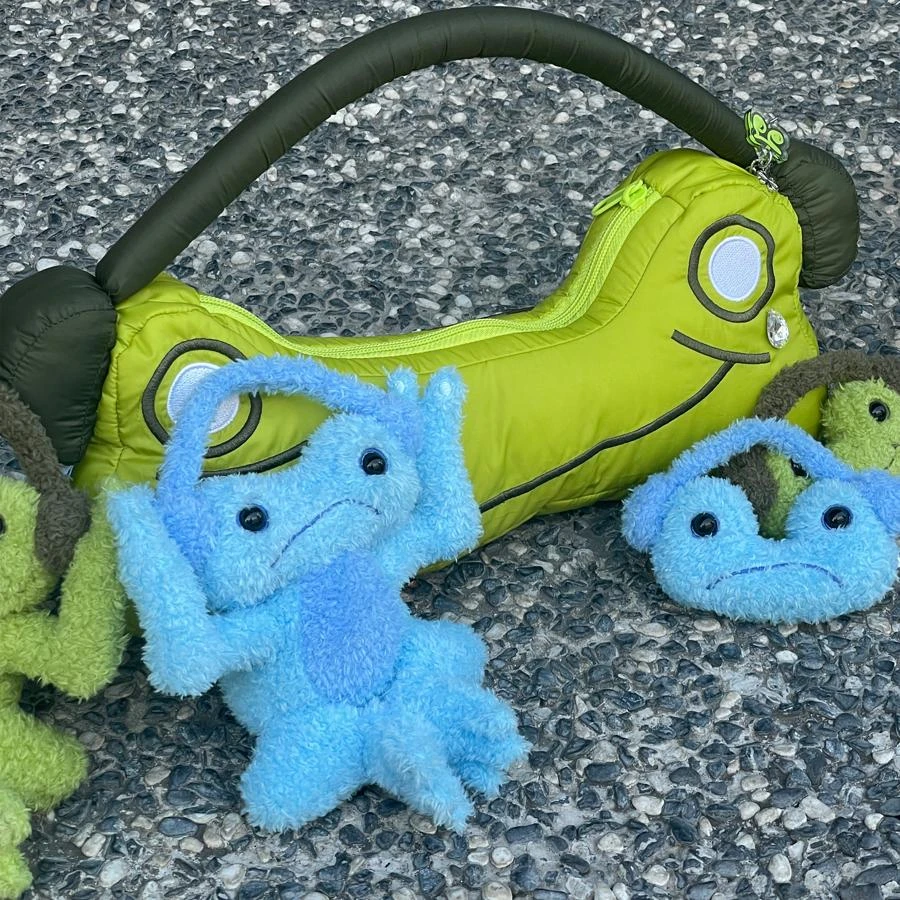 Crying center/哭喊中心蛙爱哭毛绒公仔伤心开心蛙玩偶包包挂件