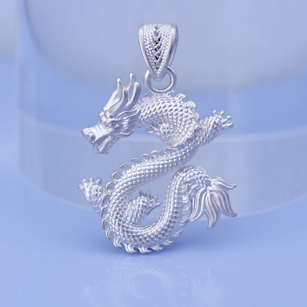 吊坠足银 【DKFC】生肖龙霸气立体国风吊坠