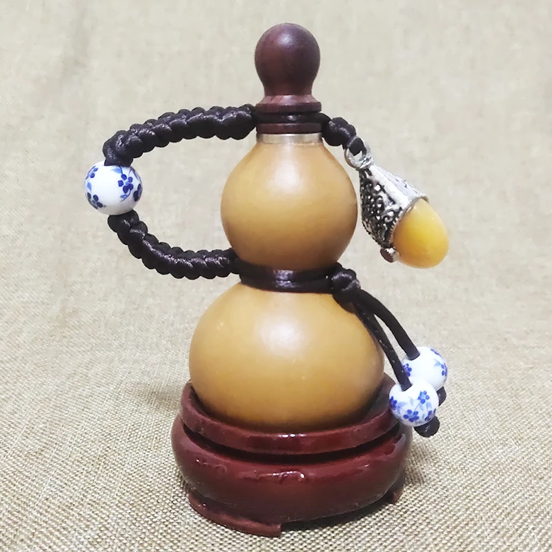 便携葫芦小酒壶中式创意手工工艺品装药丸朱砂开口小葫芦