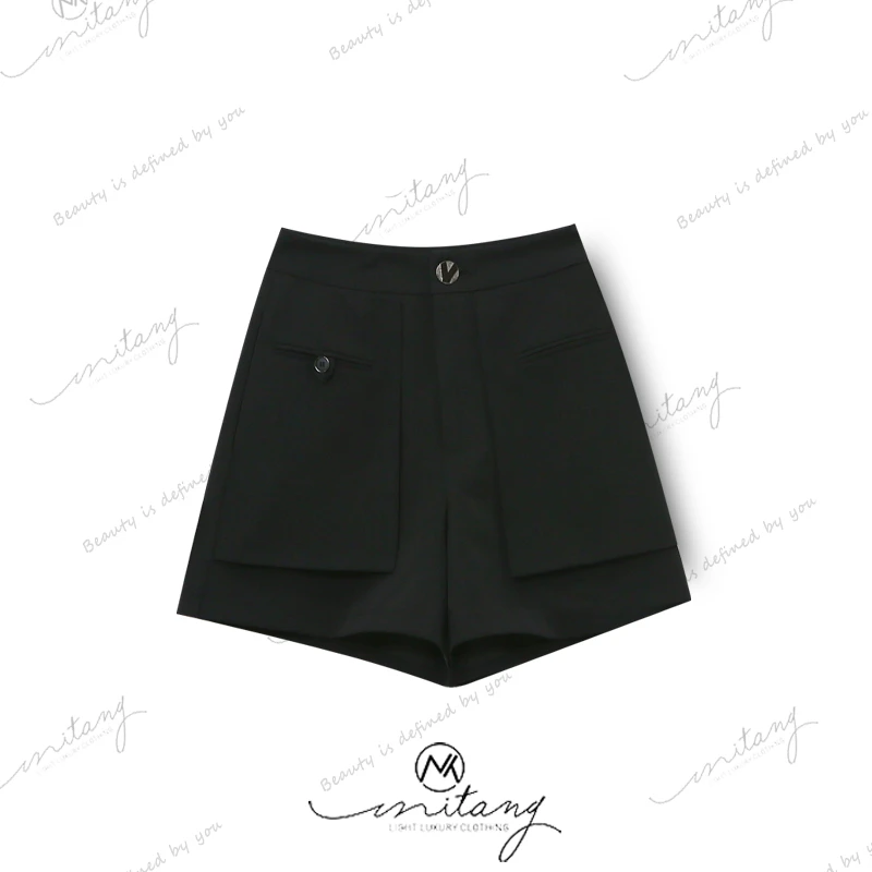 【伴你四季】中高腰设计感短裤13261（牧雨）