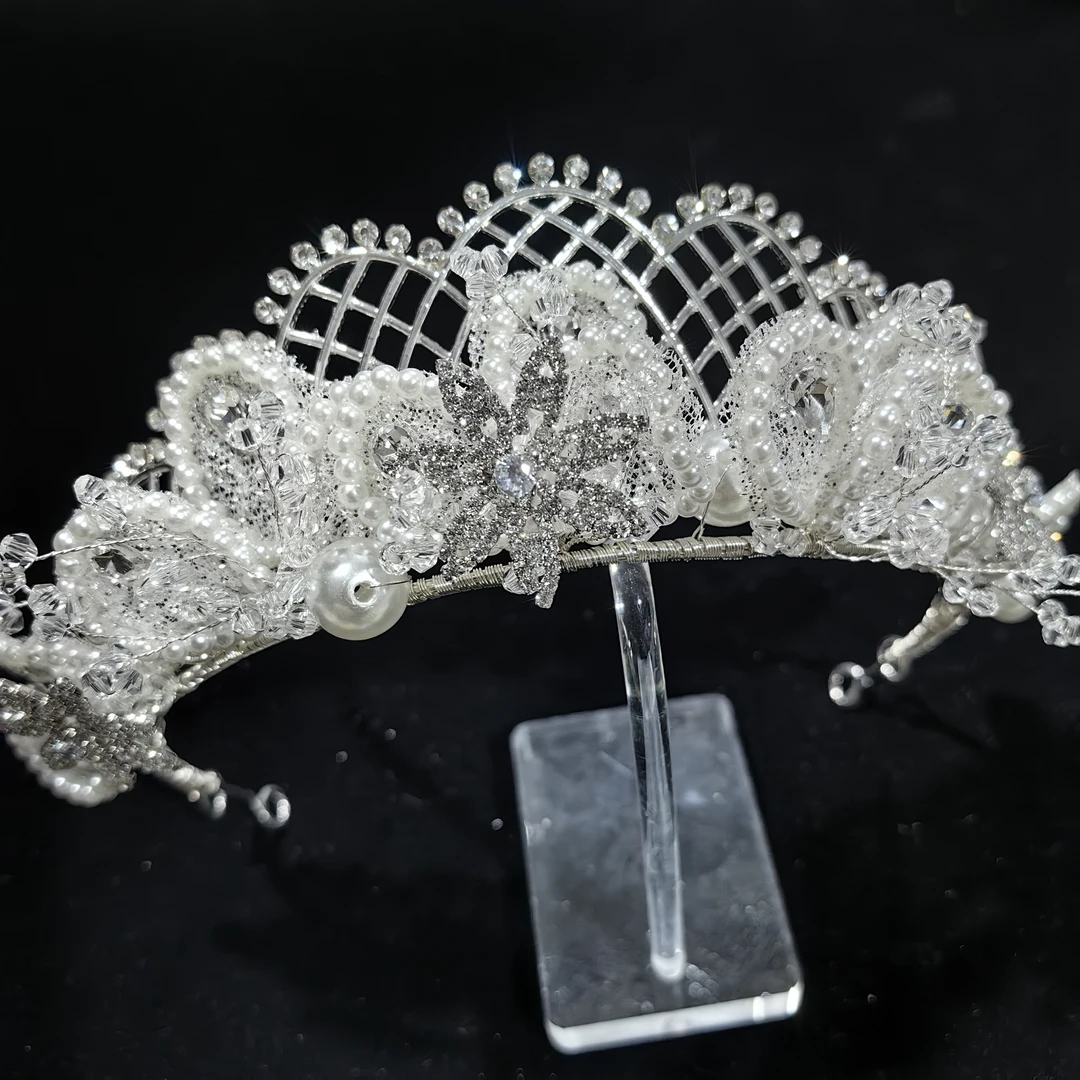 合金布艺婚庆饰品 00009百搭重工皇冠